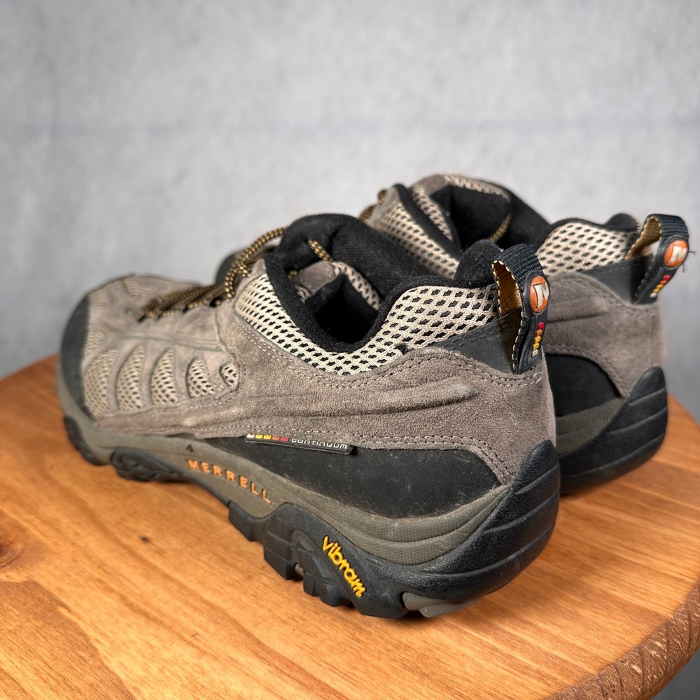 Merrell Mesa Ventilator Hiking Shoes Mens 14 Brown Good Vibram Low Top 80433 - Picture 7 of 13